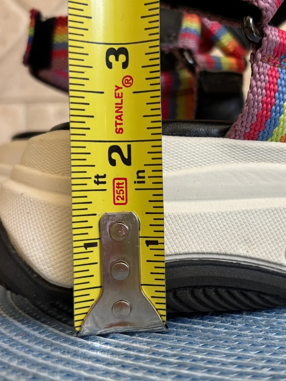 GB Gianni Bini Rainbow Platform Velcro Sandals